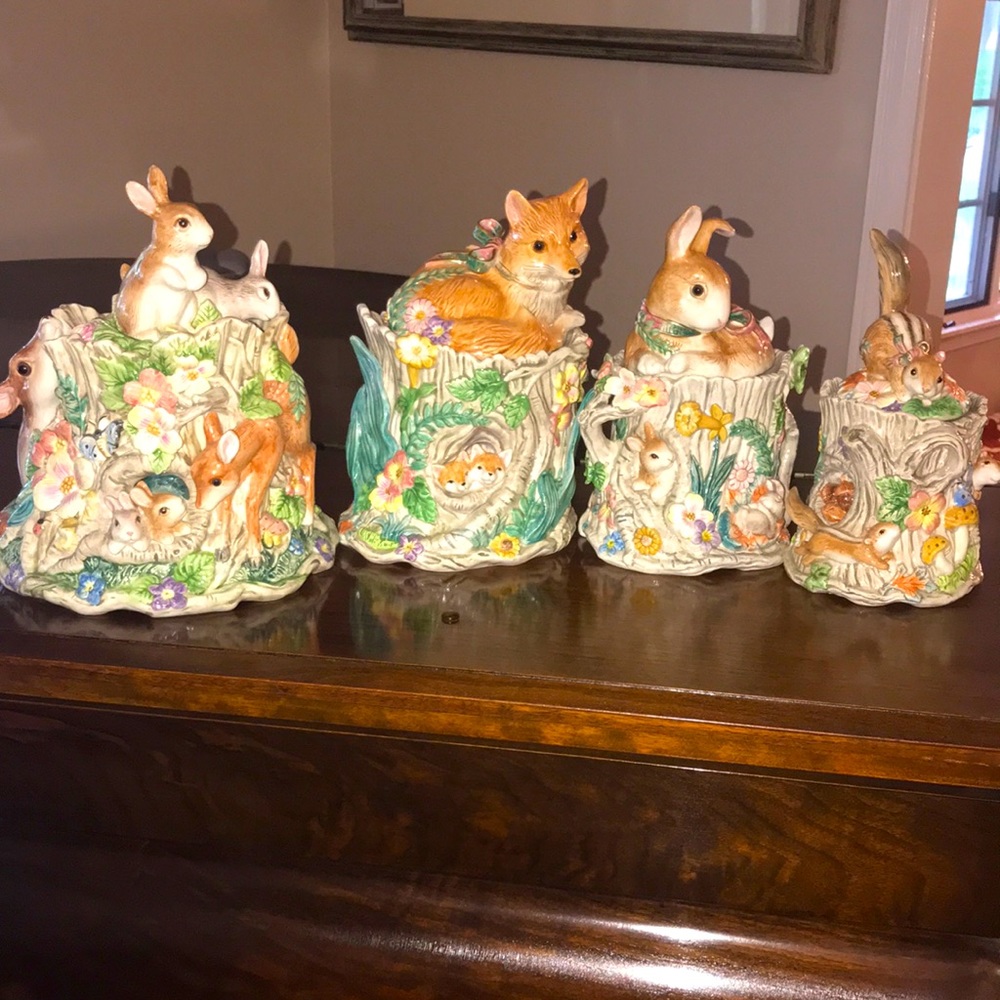 Futz & Floyd Woodland Spring Canisters